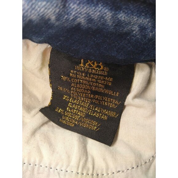 Lucky & Blessed Jeans L&B Women's 4 Mid Rise Bootcut Orange Stripe Pockets Trim - Picture 10 of 10